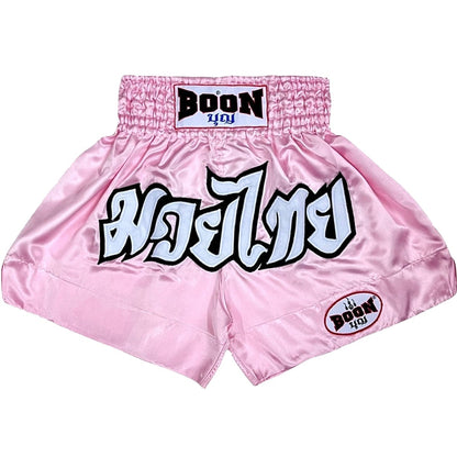 Boon MT02 Light Pink Muay Thai Shorts