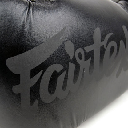 Fairtex BGV14SB Super Black Muay Thai Boxing Gloves - premium quality gloves for Muay Thai training.