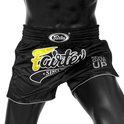 Fairtex BS1708 Black Slim Cut Muay Thai Shorts - UK Fight Gear