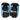KPL10 Twins Curved Leather Thai Kick Pads Light Blue-Black
