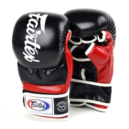 Fairtex FGV18 MMA Super Sparring Gloves Black/Red - UK Fight Gear