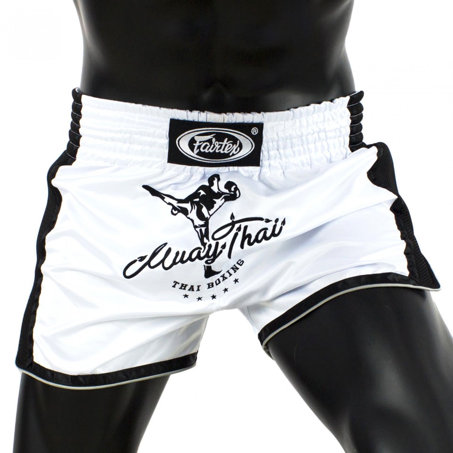 Fairtex BS1707 White Slim Cut Muay Thai Shorts - UK Fight Gear